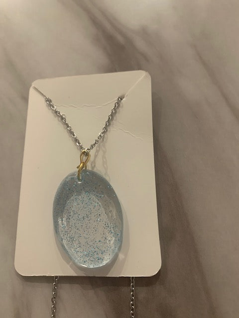 Ice Blue Sparkle necklace