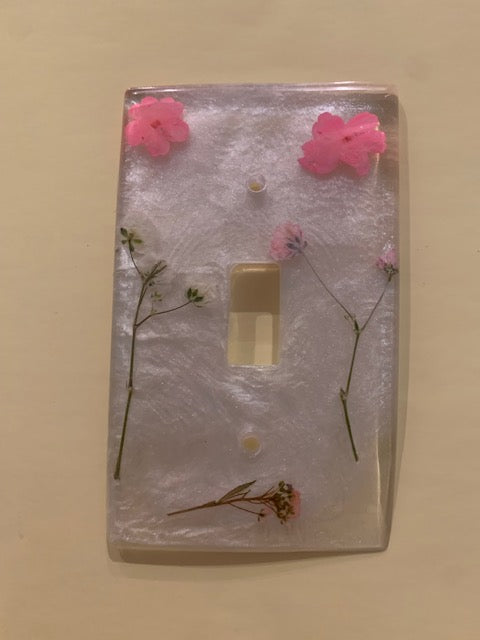 White and Pink light cover plate
