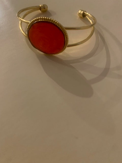 Orange Gold cuff bracelet