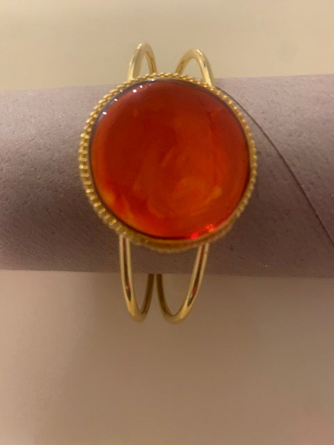 Orange Gold cuff bracelet