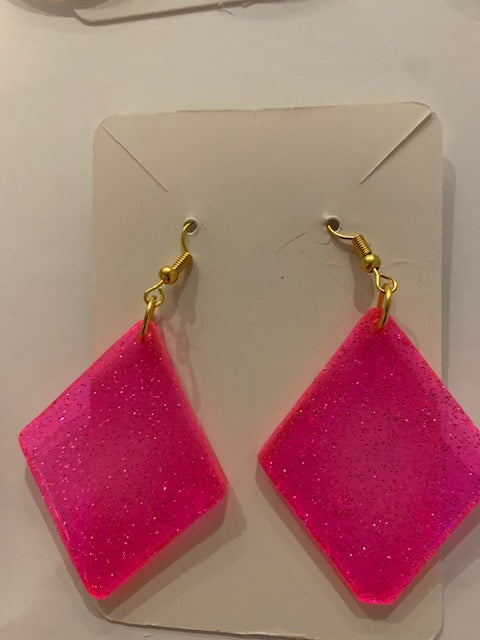 Hot Pink dazzle earrings