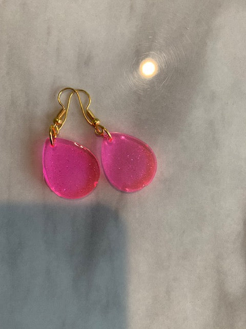 Pink dangle earrings