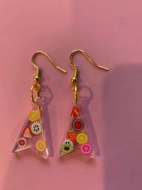 Dangle fruit earrings